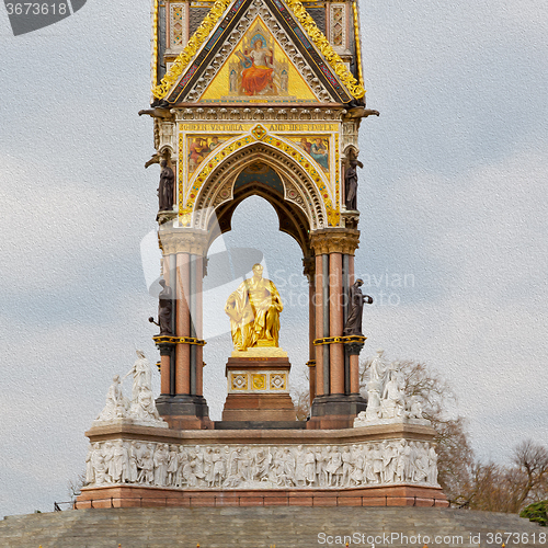 Image of albert monument in london england kingdome and old construction