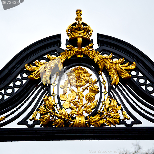 Image of in london england the old metal gate  royal palace