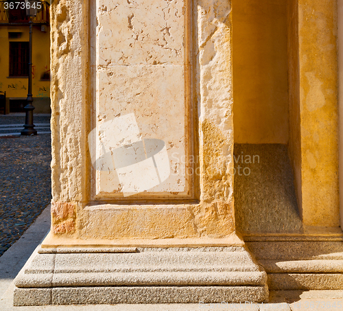 Image of abstract old column in the  country  of europe italy and marble 