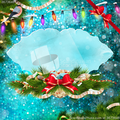 Image of Christmas greeting card. EPS 10