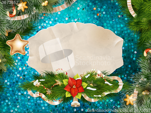Image of Christmas greeting card. EPS 10