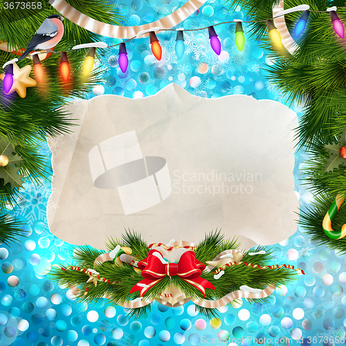 Image of Christmas greeting card. EPS 10