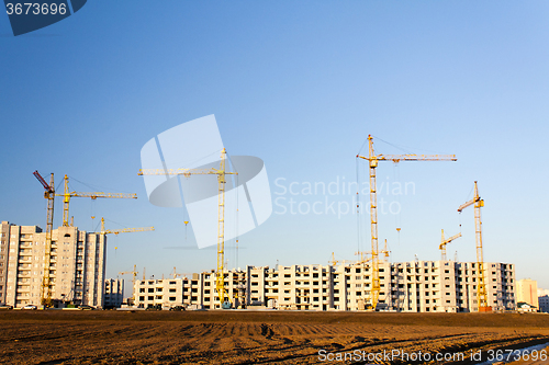 Image of building construction .  city