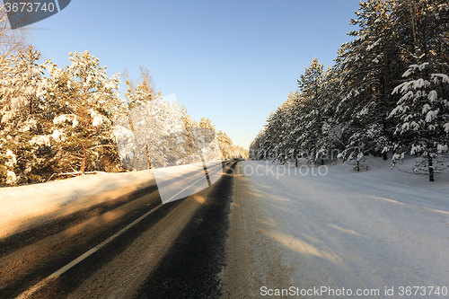 Image of Snow covered road 