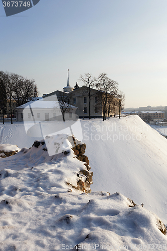 Image of  ancient castle .  Grodno, Belarus