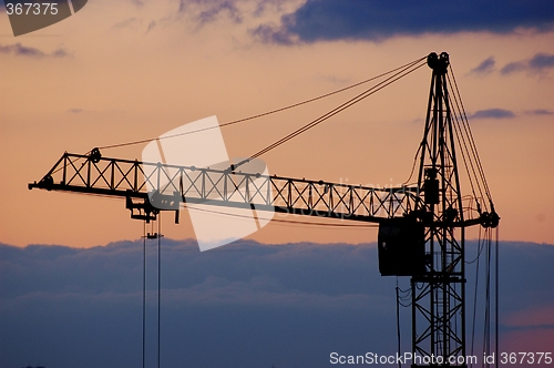 Image of Construction.Sunset