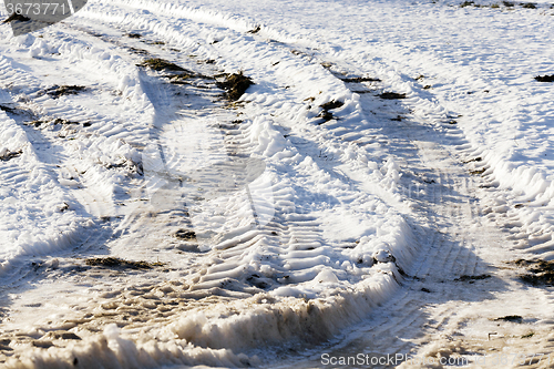 Image of snow covered field  