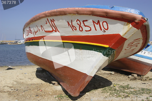 Image of Fishingboat in the harbour of Monastir