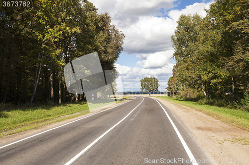 Image of asphalt road . spring