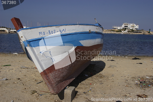 Image of Fishingboat in the harbour of Monastir