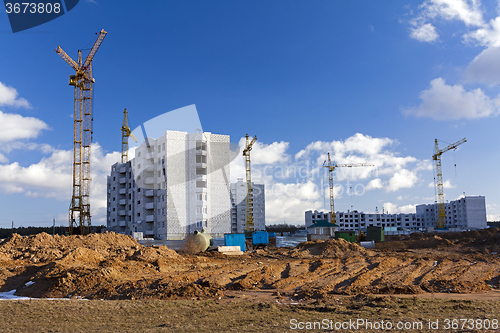 Image of construction of residential buildings  