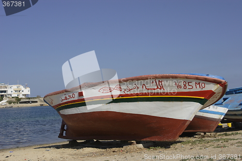 Image of Fishingboat in the harbour of Monastir