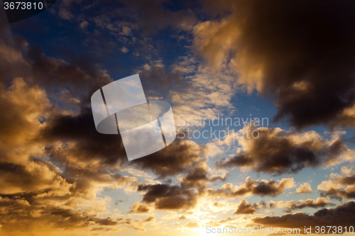 Image of sunset. the sky  