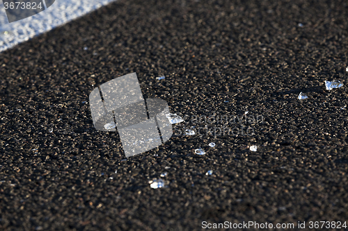 Image of   glass of a car  