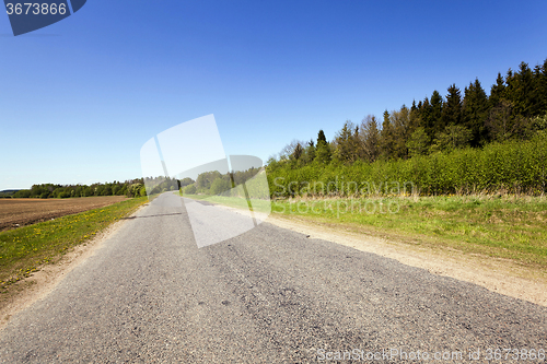 Image of Spring road.  countryside 