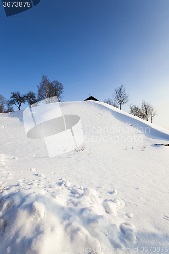 Image of snow covered hill  