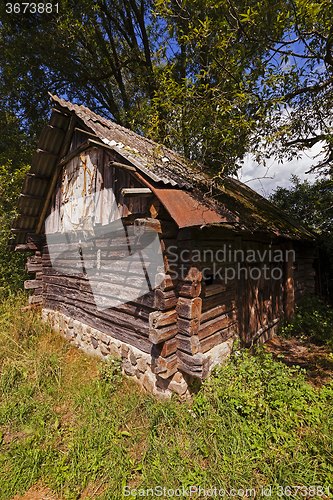 Image of abandoned house  . Belarus.