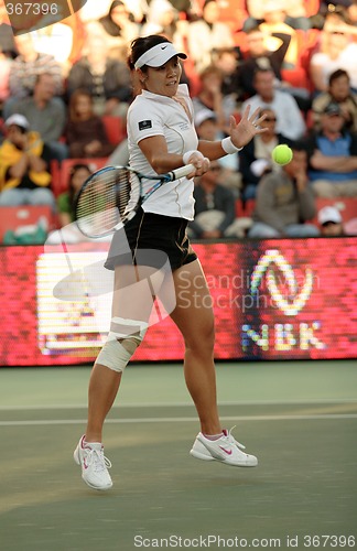 Image of Li Na in action in Doha, 2008