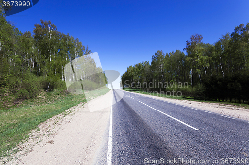 Image of asphalt road. spring