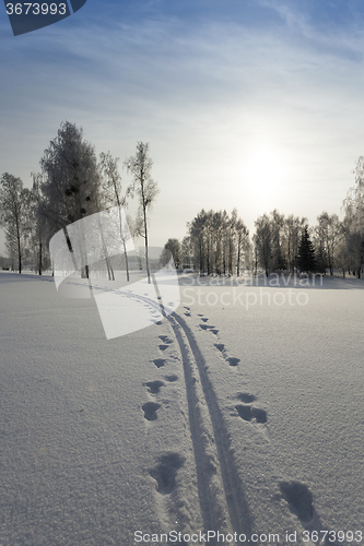 Image of Snow covered road 