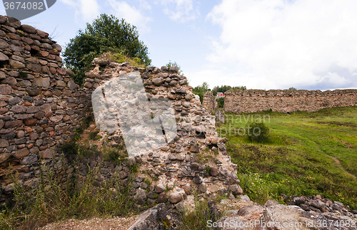 Image of ruins  in the   Krevo, Belarus.