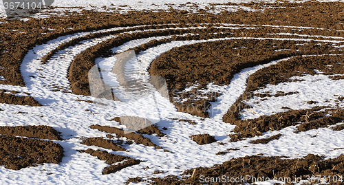 Image of winter road   track.