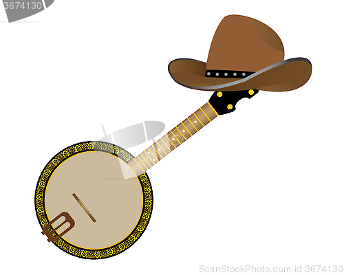 Image of banjo and hat