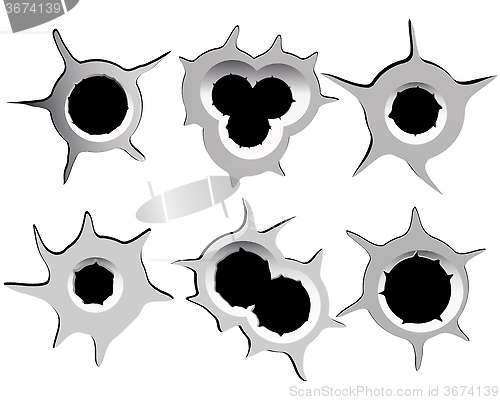 Image of bullet holes