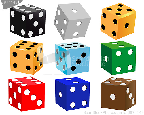 Image of dice for games