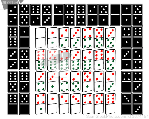 Image of different kinds of domino