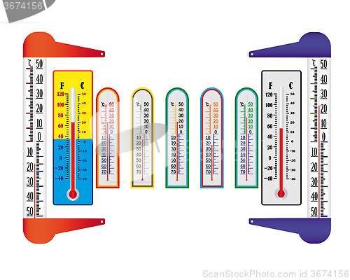 Image of different thermometers