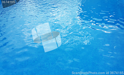 Image of Blue ripped water in swimming pool