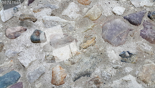 Image of Road surface paved with rough stones