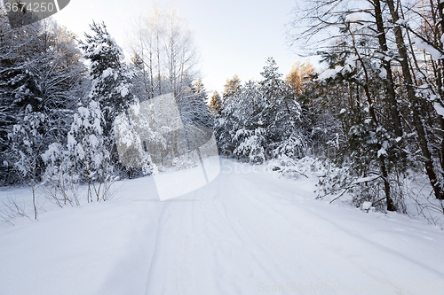 Image of Snow covered road  