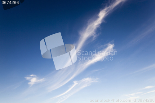 Image of the blue sky with clouds  