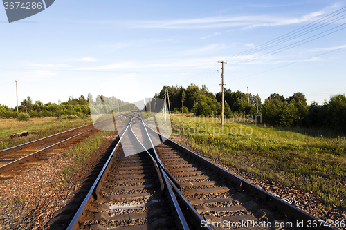 Image of  laying   small railway