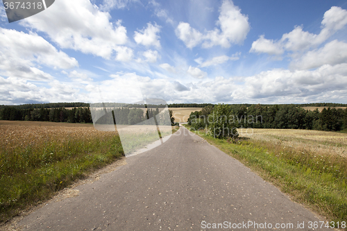 Image of Summer road  . field