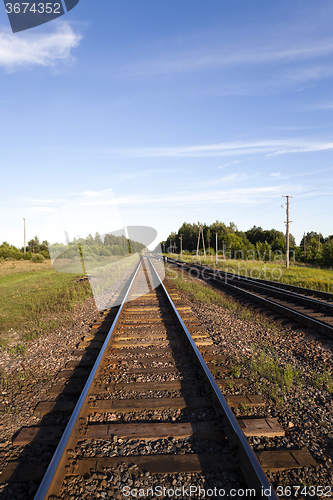 Image of  laying   small railway