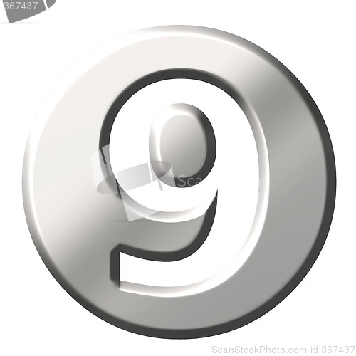 Image of 3D Steel Number 9