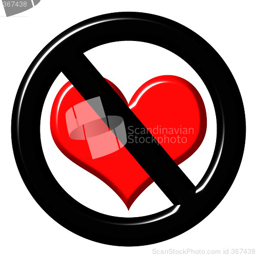 Image of 3d anti love sign