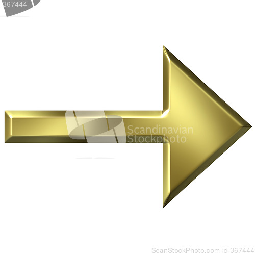 Image of 3D Golden Arrow