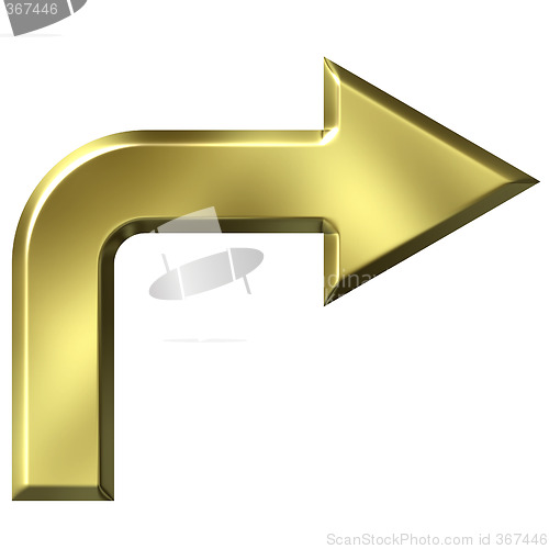 Image of 3D Golden Arrow