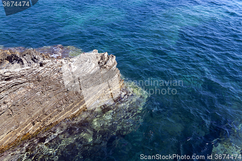 Image of   beach. close-up. Adriatic Sea