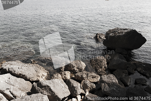 Image of   beach. close-up. Adriatic Sea