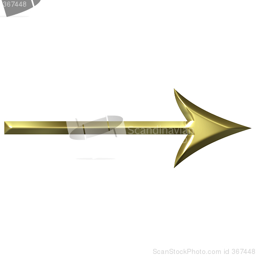 Image of 3D Golden Arrow