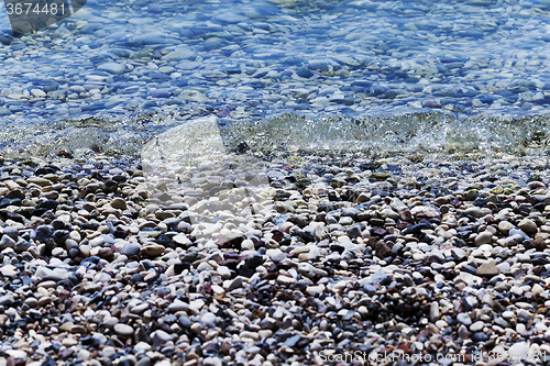 Image of   beach. close-up. Adriatic Sea