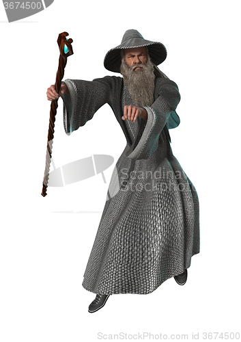 Image of Fantasy Wizard on White