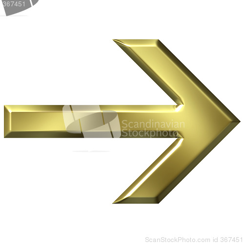 Image of 3D Golden Arrow