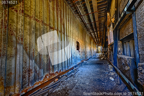 Image of Old abandoned ruin factory damage building