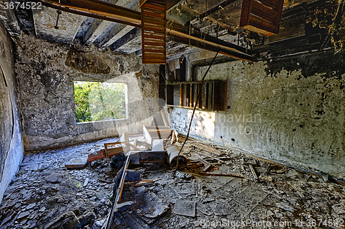 Image of Old abandoned ruin factory damage building